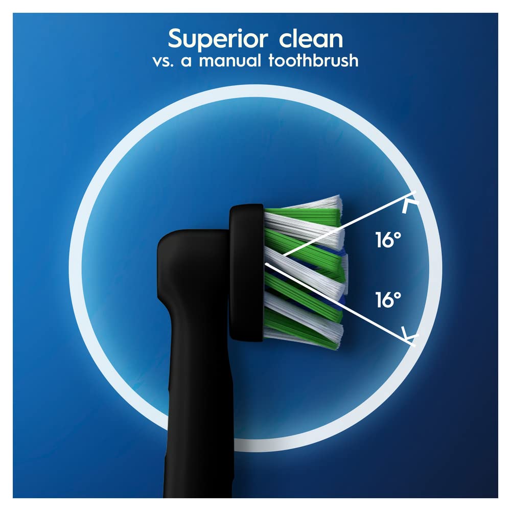 Oral-B Pro Cross Action Electric Toothbrush Heads, 4 Count, Black