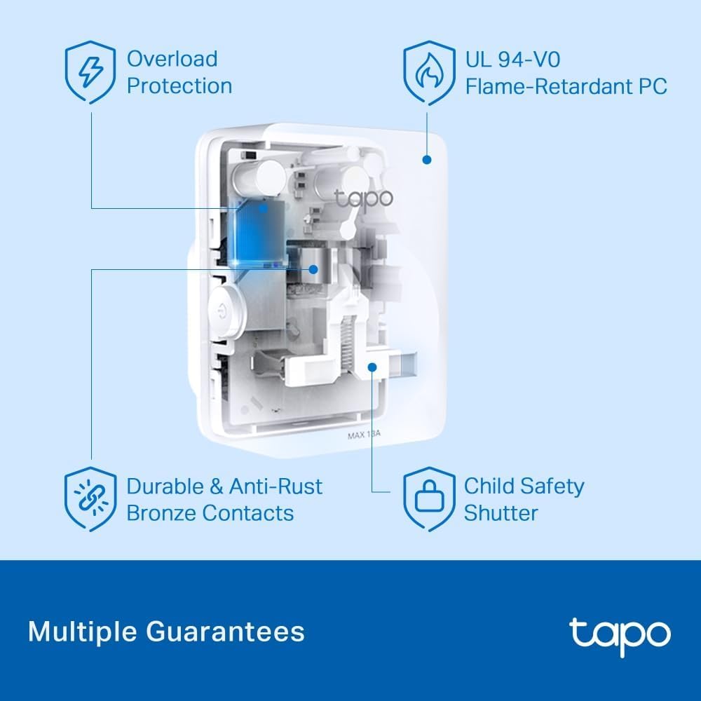 Tapo P110(4-pack) Smart Plug, Energy Monitoring WiFi Plug, Max 13A
