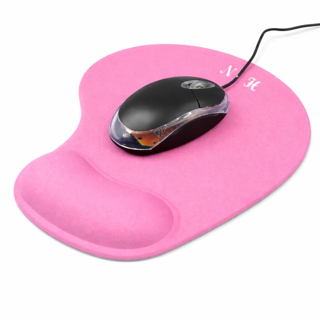 Mouse Mat ANTI-SLIP COMFORT MOUSE PAD MAT WITH GEL FOAM REST WRIST SUPPORT FOR PC LAPTOP (Blue, Regular)