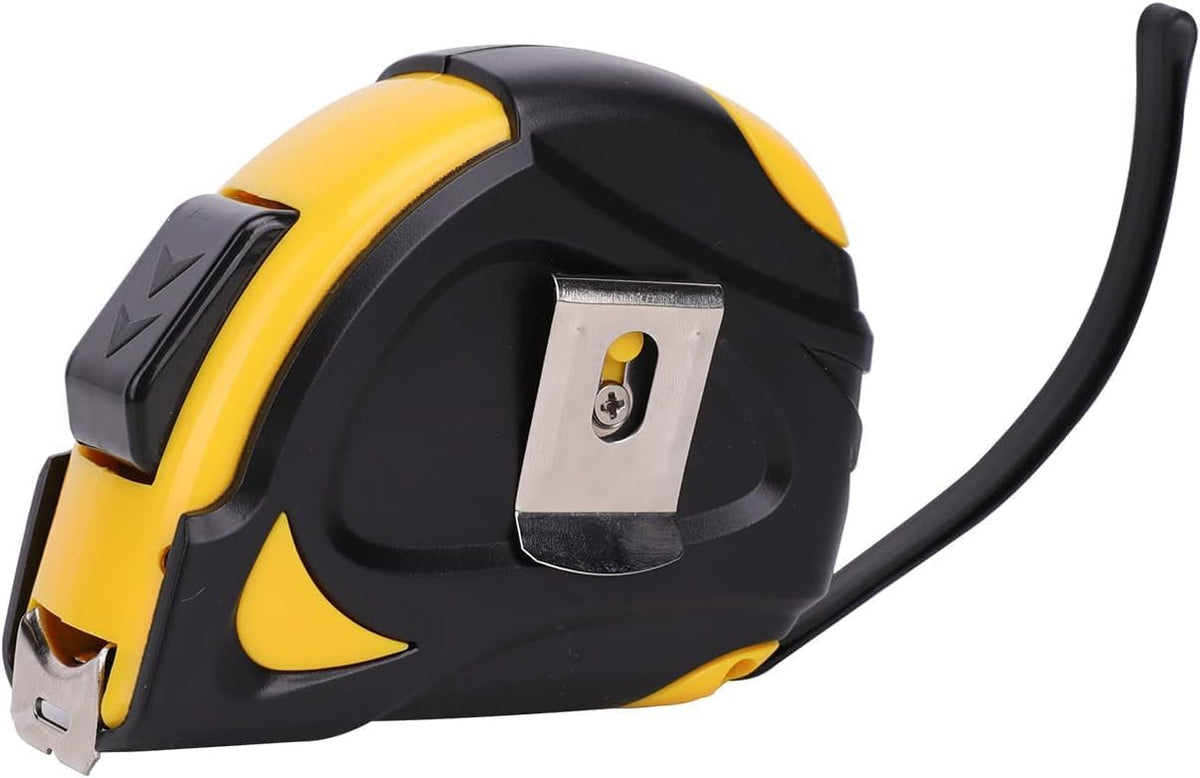 Amazon Basics Self-Locking Tape Measure, MID Accuracy, 7.6 m (2-Pack) meters Scale, Yellow