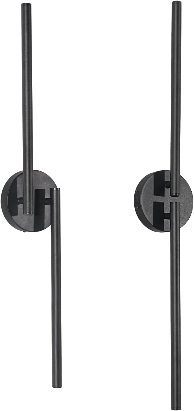 Dehobo 80CM Rechargeable Wall Lights with 8000mAh for Home Decor, 2 Packs