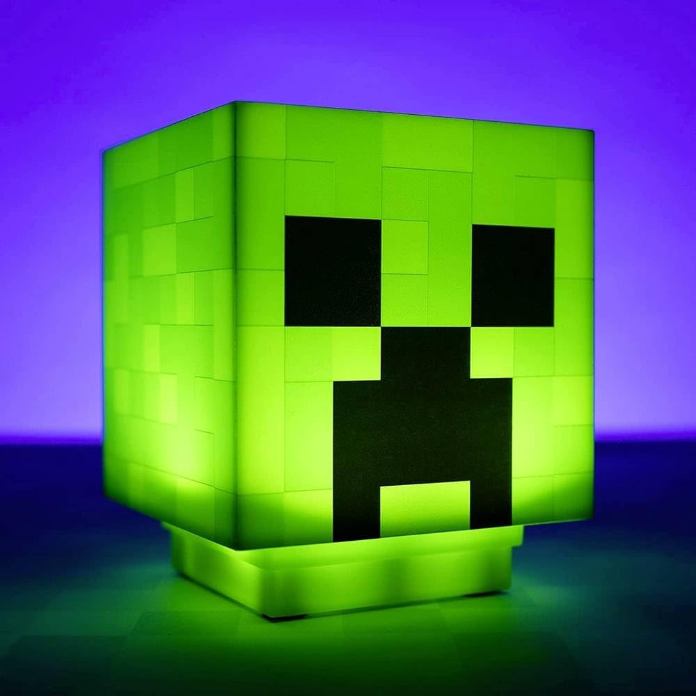 Paladone Minecraft Creeper Light with Official Creeper Sounds, Battery Powered