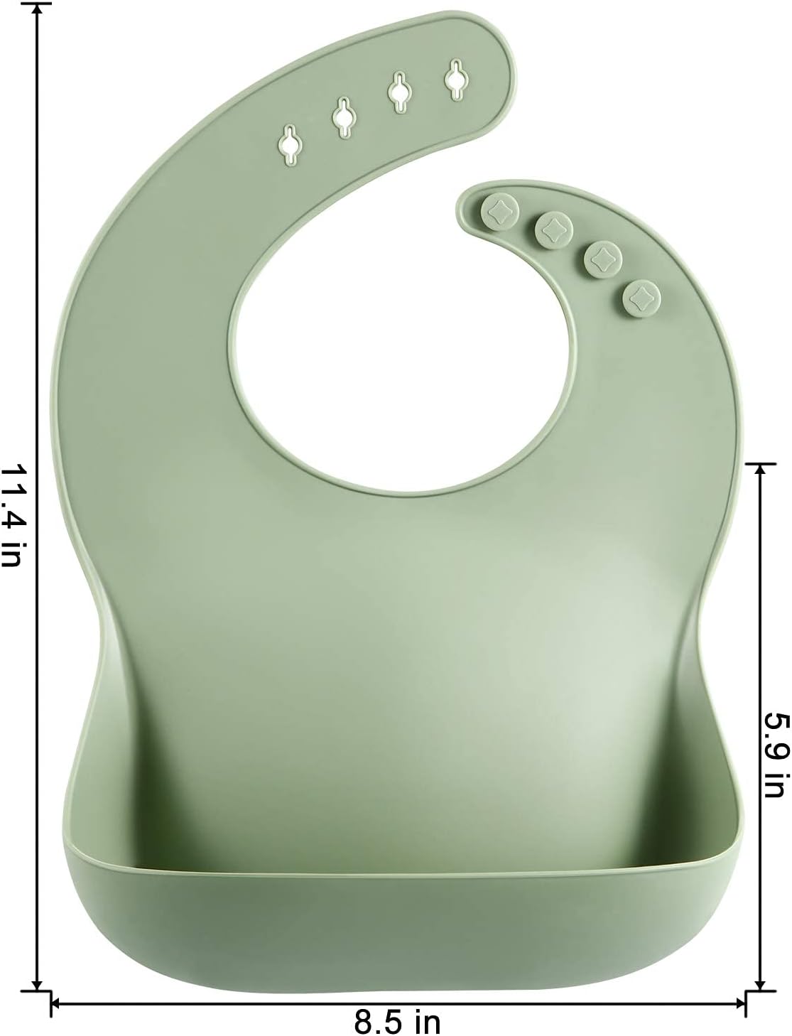 PandaEar 3 Pack Thick Silicone Baby Bibs for Babies & Toddlers (10-72 Months)| Waterproof Baby Feeding Bibs Adjustable with Wide Food Catcher Pocket, Soft, Unisex, Non Messy |Brown/Blue/Green