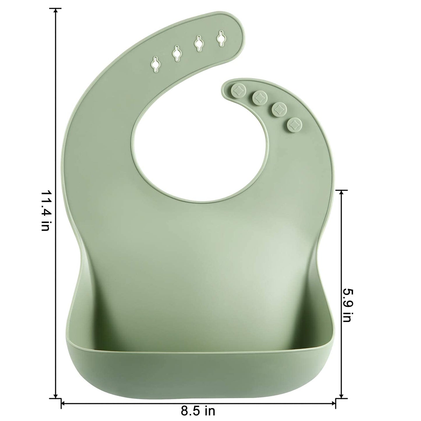 PandaEar 3 Pack Thick Silicone Baby Bibs for Babies & Toddlers (10-72 Months)| Waterproof Baby Feeding Bibs Adjustable with Wide Food Catcher Pocket, Soft, Unisex, Non Messy |Brown/Blue/Green