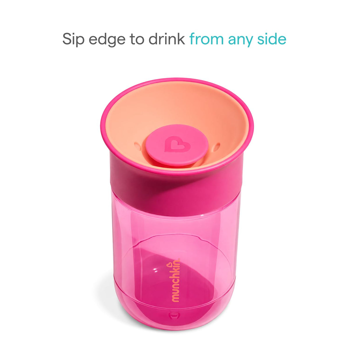 Munchkin Miracle 360 Baby Cup |2-Pack | 6m+ | 207ml | Purple/Coral