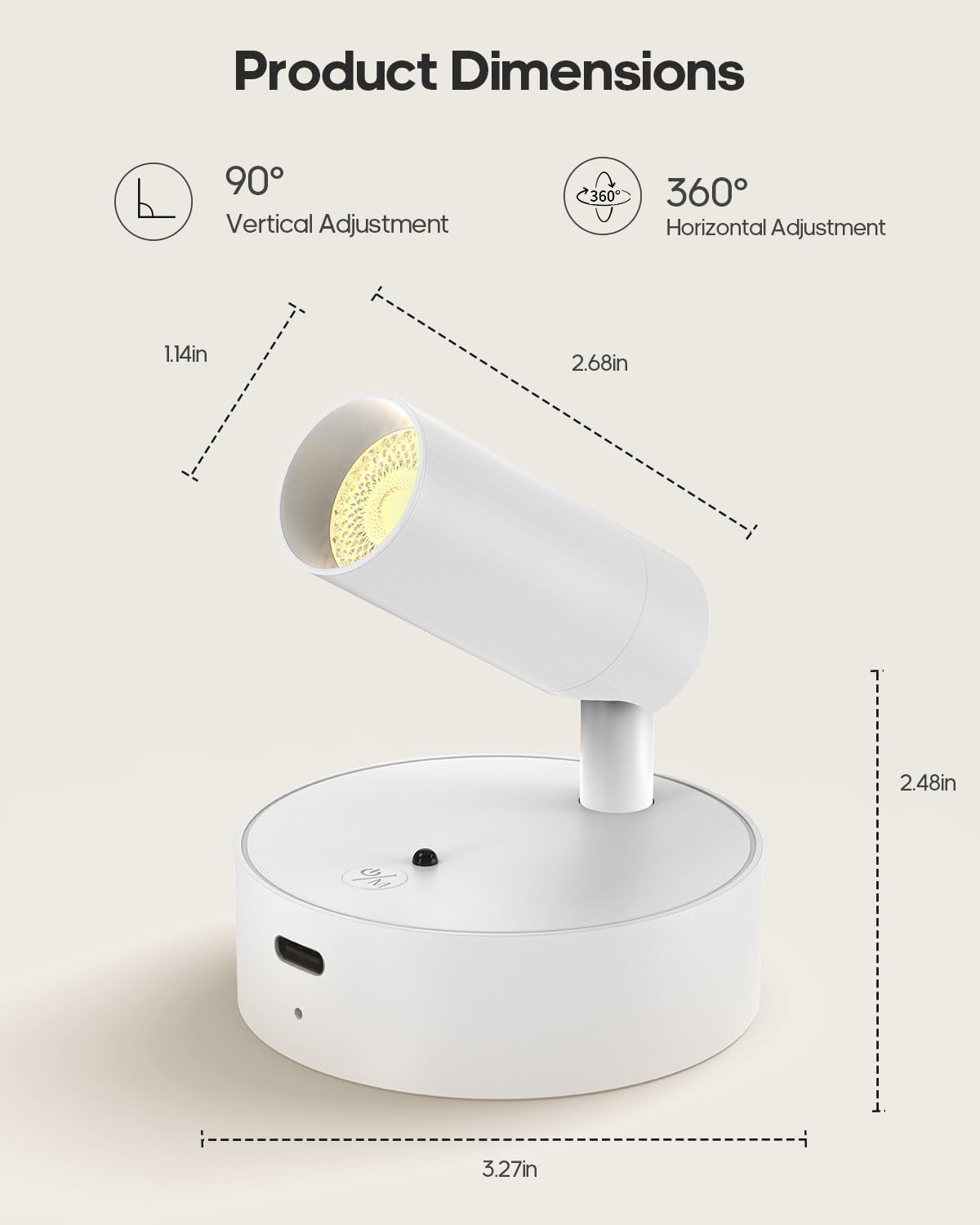 GOODEA Battery Operated Spot Light Indoor with Remote, Up to 30 Days, 3 CCT