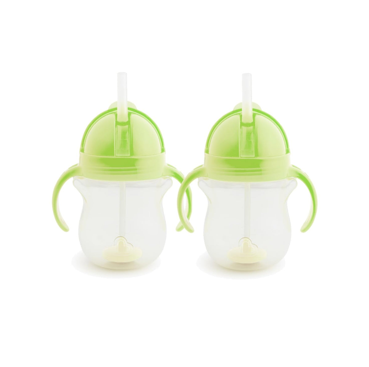 Munchkin Click Lock Tip & Sip Straw Cup Set| Baby & Toddler Sippy Cups with Straw| BPA Free Non Spill Cup| Dishwasher Safe Baby Straw Cup| Weighted Straw Childrens Cups| 7oz/207ml| 2 Pack| Pink/Purple