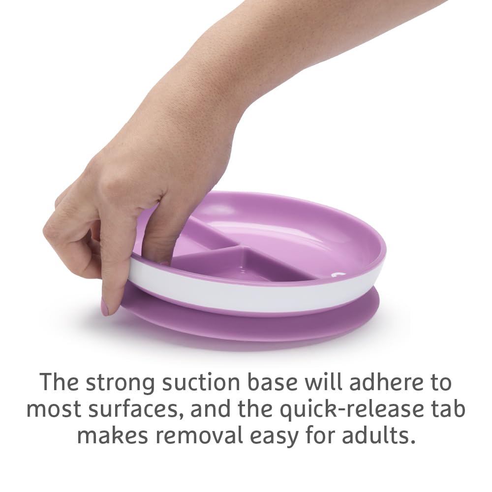 Munchkin Stay Put Baby Suction Bowl Set| Baby Bowls for Weaning| Baby Feeding Suction Dish Pack| for Babies & Toddlers 6 Months+|BPA Free Weaning Set for Babies| Microwave/Dishwasher Safe | 3 Pack