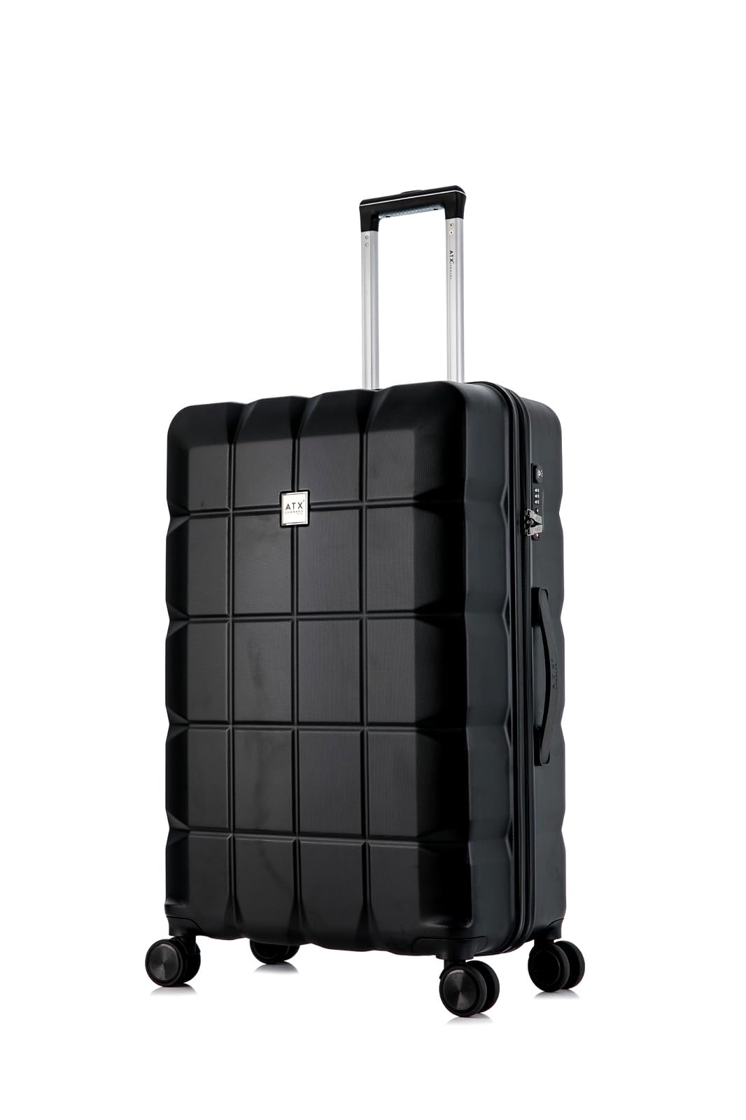 ATX 28 Inch Suitcase Large 110L – Lightweight Hard Shell Checked Luggage, 4 Wheels, TSA Lock, 30KG Capacity, Black