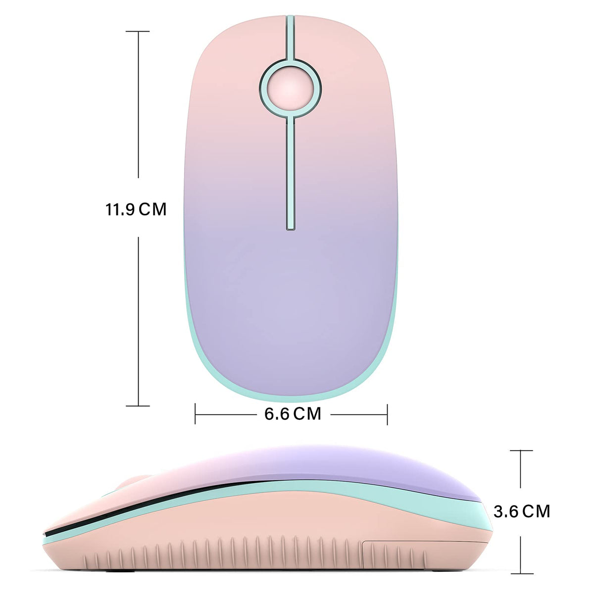 Seenda Wireless Mouse, Silent with 2.4G USB Receiver, Black