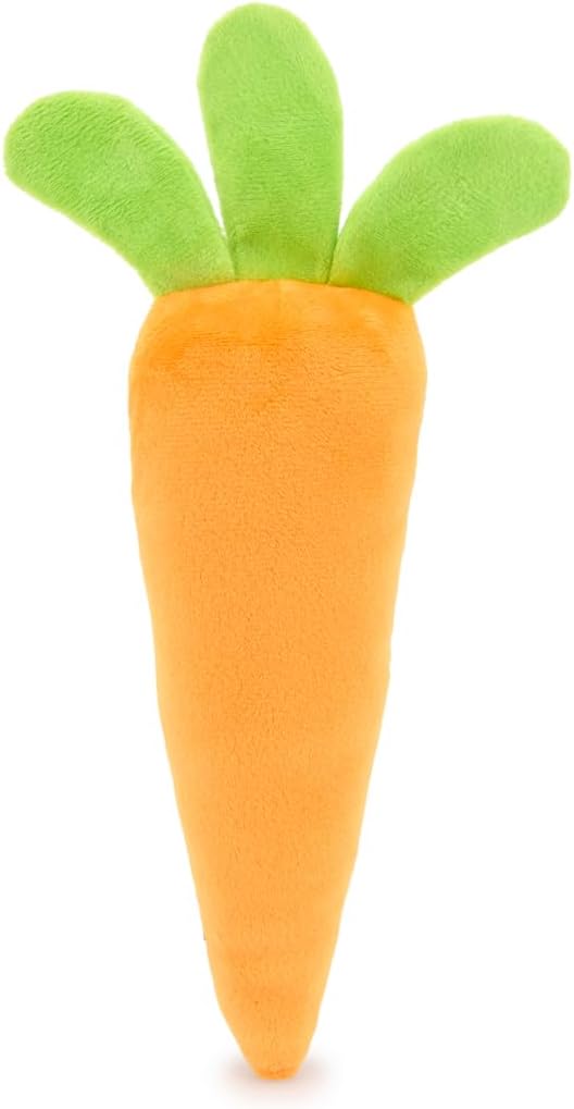 Petface Foodie Faces Fluffy Carrot Dog Toy