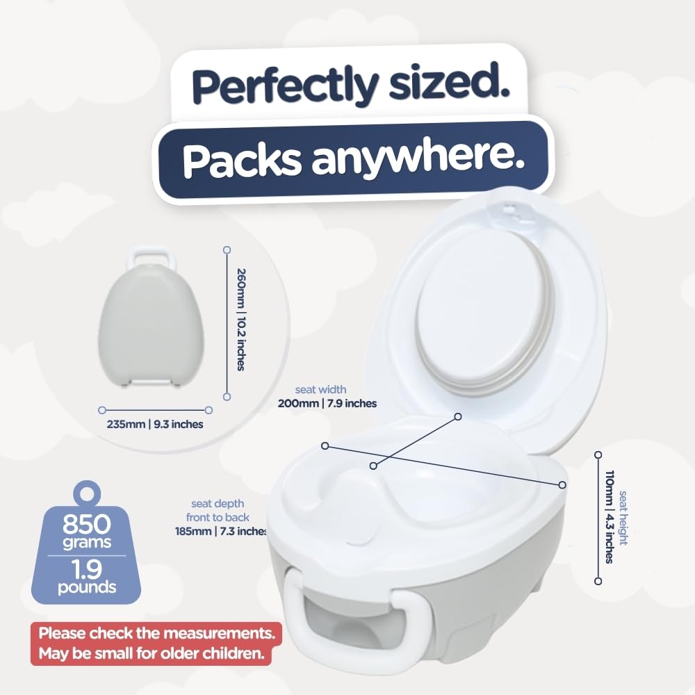 My Carry Potty - Travel Potty, Award-Winning Portable Toddler Toilet Seat for Kids to Take Everywhere (Ladybird)