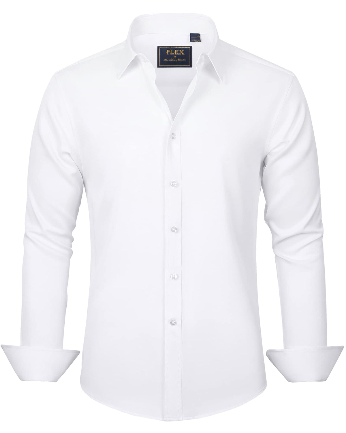 J.VER Men's Long Sleeve Stretch Dress Shirt Non Iron Casual Business Formal Shirts S-6XL
