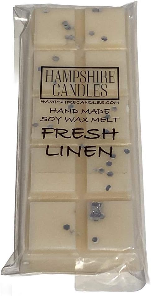 Fresh Linen Wax Melts | Strong Scented | Natural Soy Wax | Handmade Snap Bar (2 Bars)