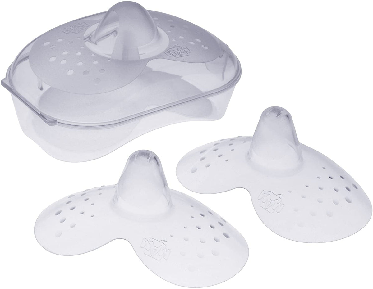 MAM Nipple Shield, 2 Pack, Medium, Sterilisable Case