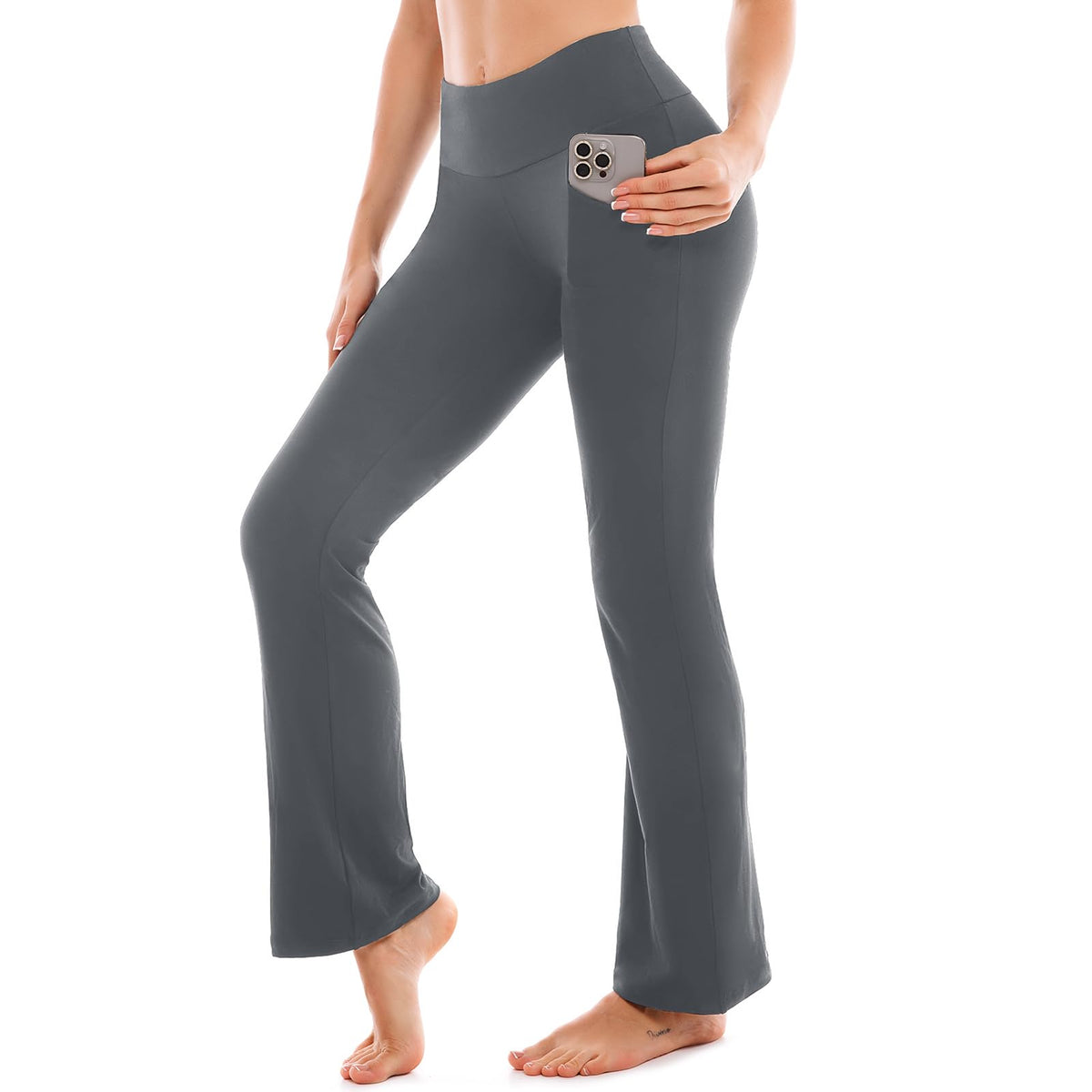 SINOPHANT Yoga Pants for Women Flared Leggings High Waisted Bootcut Trousers Womens Gym Wide Leg Workout Stretchy