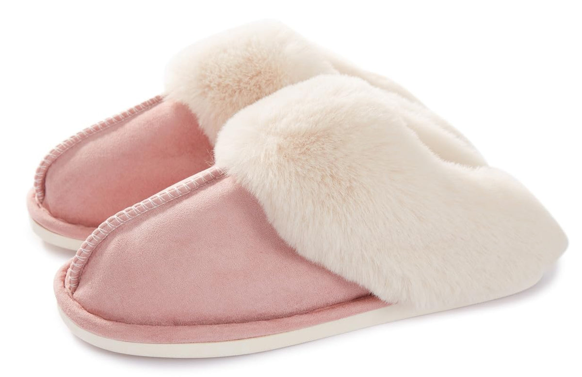 Misolin Womens Slippers With Memory Foam Fluffy Slip-on House