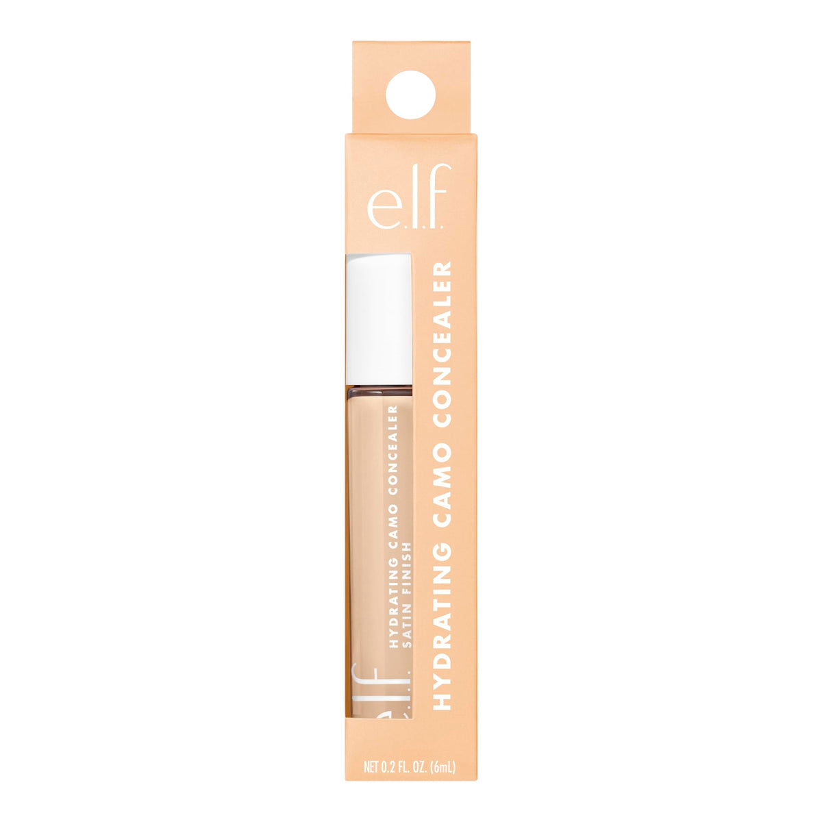 e.l.f. Hydrating Camo Concealer, Satin Finish, Conceals, Corrects & Highlights, Fair Warm, 0.203 Fl Oz (6mL)