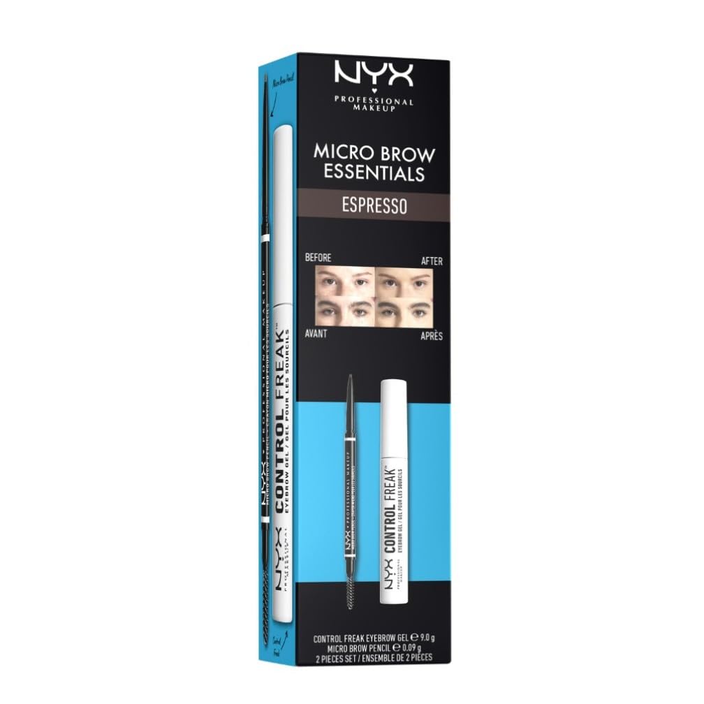 NYX Professional Makeup Micro Brow Pencil, Dual Ended Precise: Ash Brown