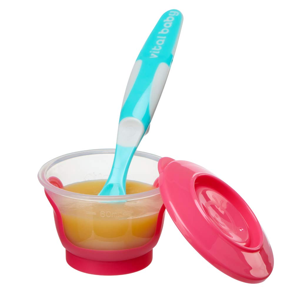 Vital Baby Store & Wean Baby Food Pots 60ml, 6 Pack | Leakproof, Stackable