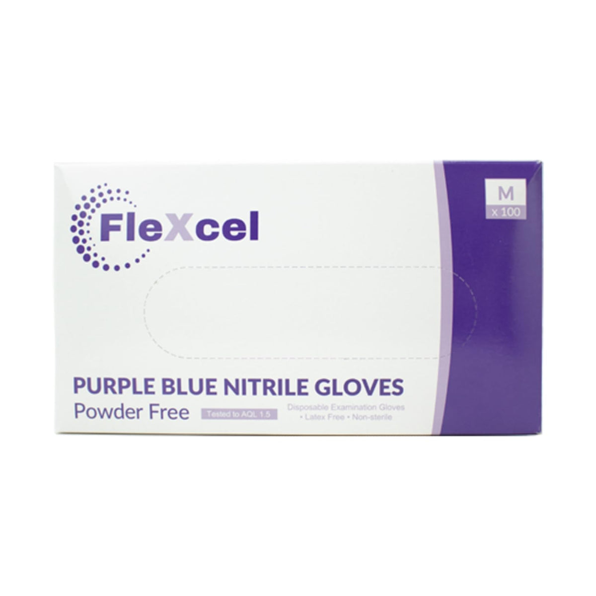 Powder Free Nitrile Gloves - Medical-Grade, Latex-Free, Food Safe (Box of 100)