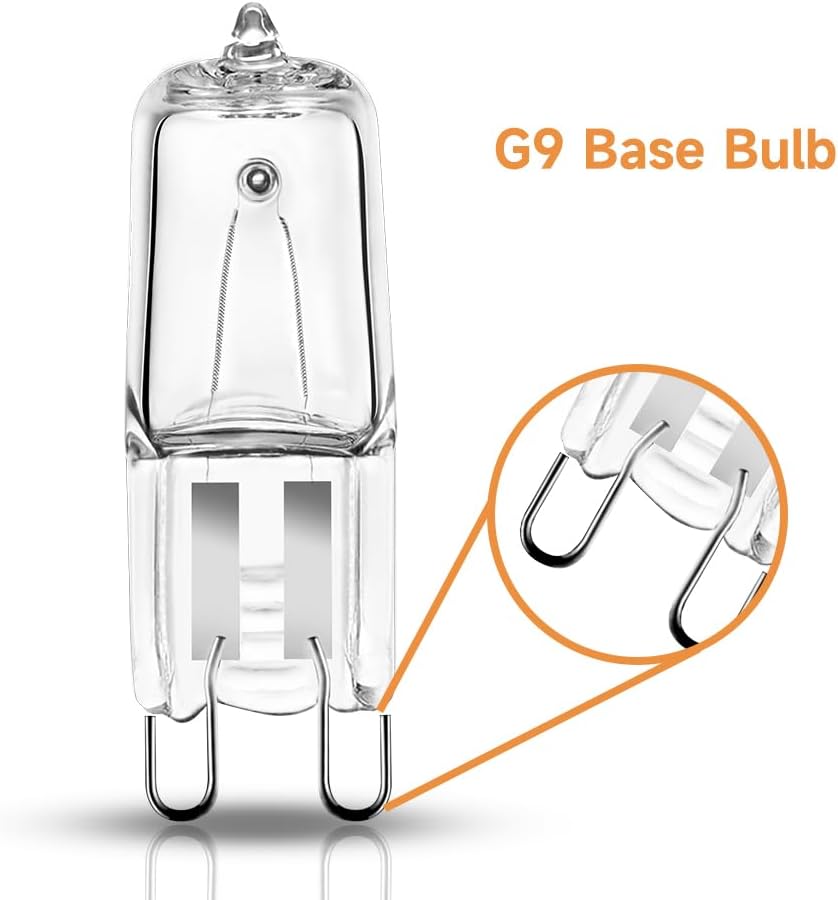5Pack G9 Halogen Bulbs 230V 33W (34W) 2800K Warm White 450lm Clear G9 Capsule Bulb Dimmable