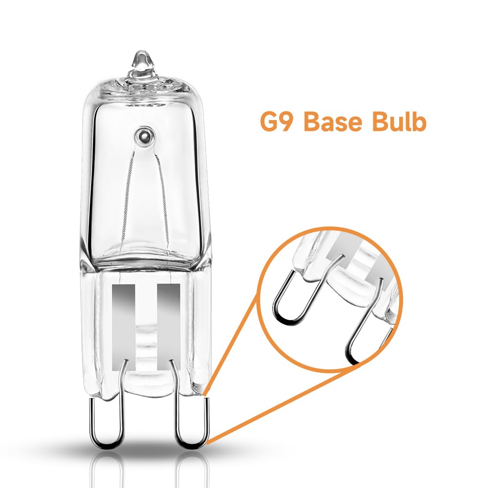 5Pack G9 Halogen Bulbs 230V 33W (34W) 2800K Warm White 450lm Clear G9 Capsule Bulb Dimmable