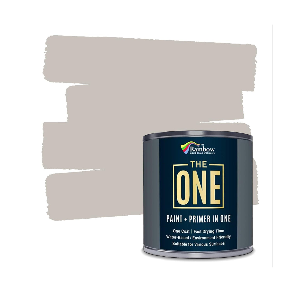 THE ONE All-In-One Paint & Primer - Black Matt, 250 ml | Multi-Surface 1 Coat Formula | Easy Indoor & Outdoor Decorating for Home & Garden Walls, Floors & Furniture | Durable, Water-Based & Low VOC