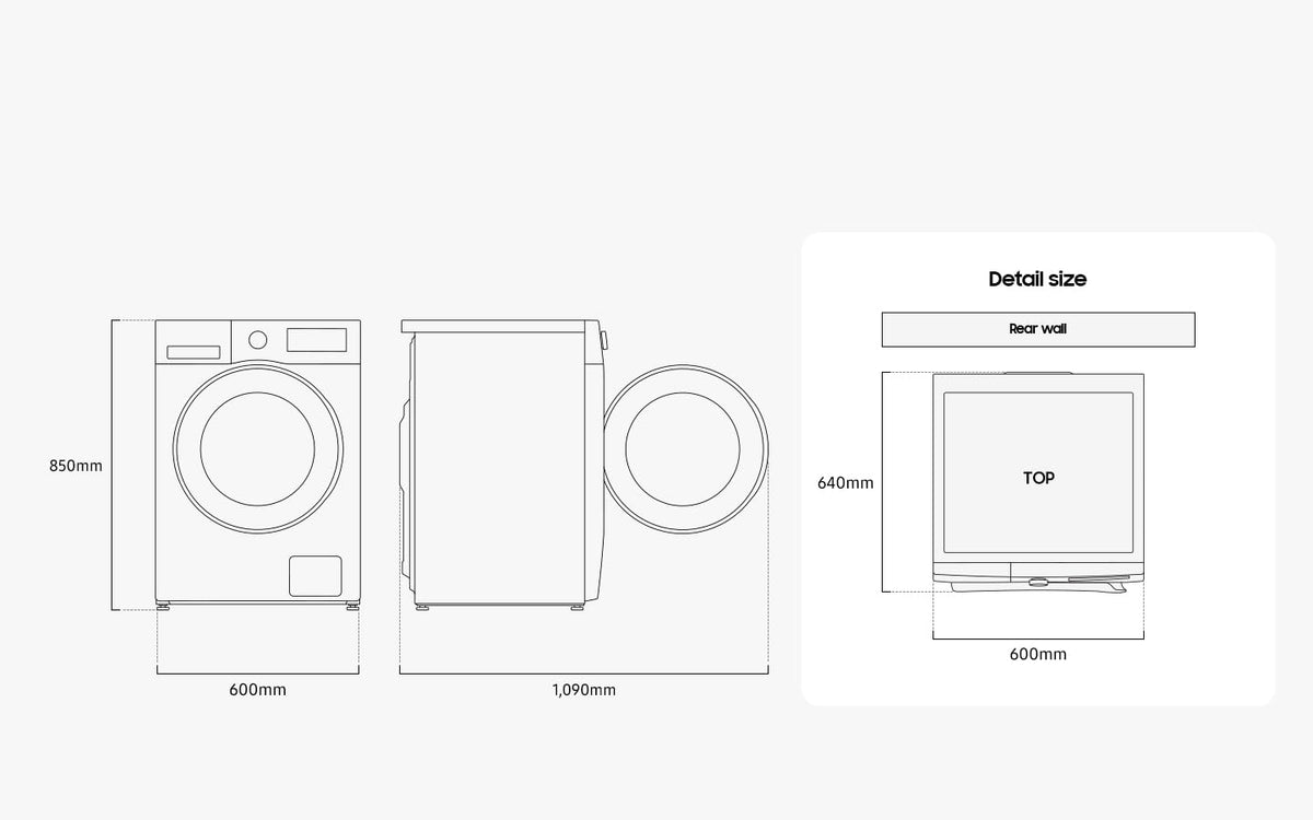 Samsung Series 6 AI Energy Washing Machine, 9kg, 1400rpm, Black, WW90DG6U25LBU1