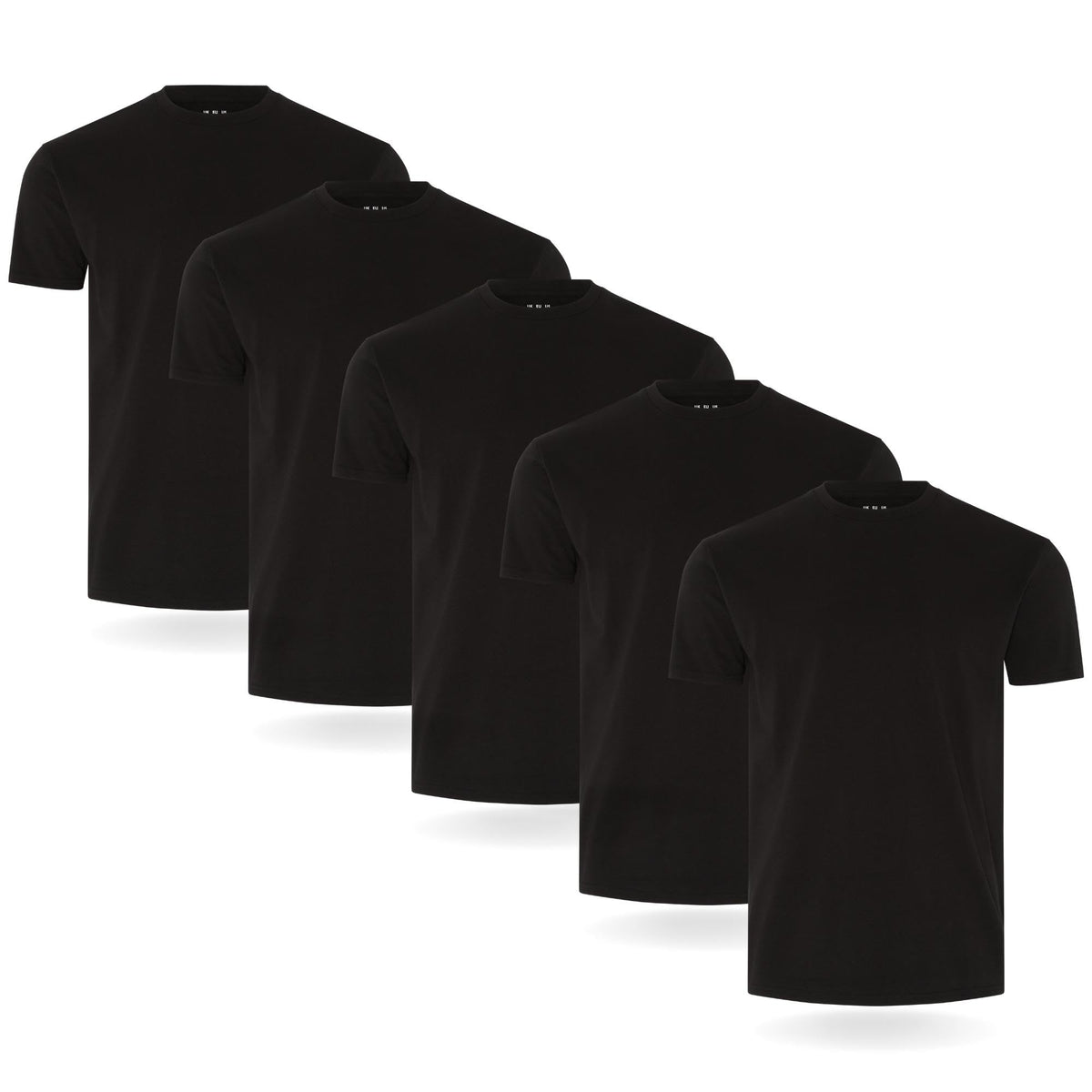 FM London 3/5 Pack Mens T Shirt, Premium Weight, 100% Cotton & Super Soft