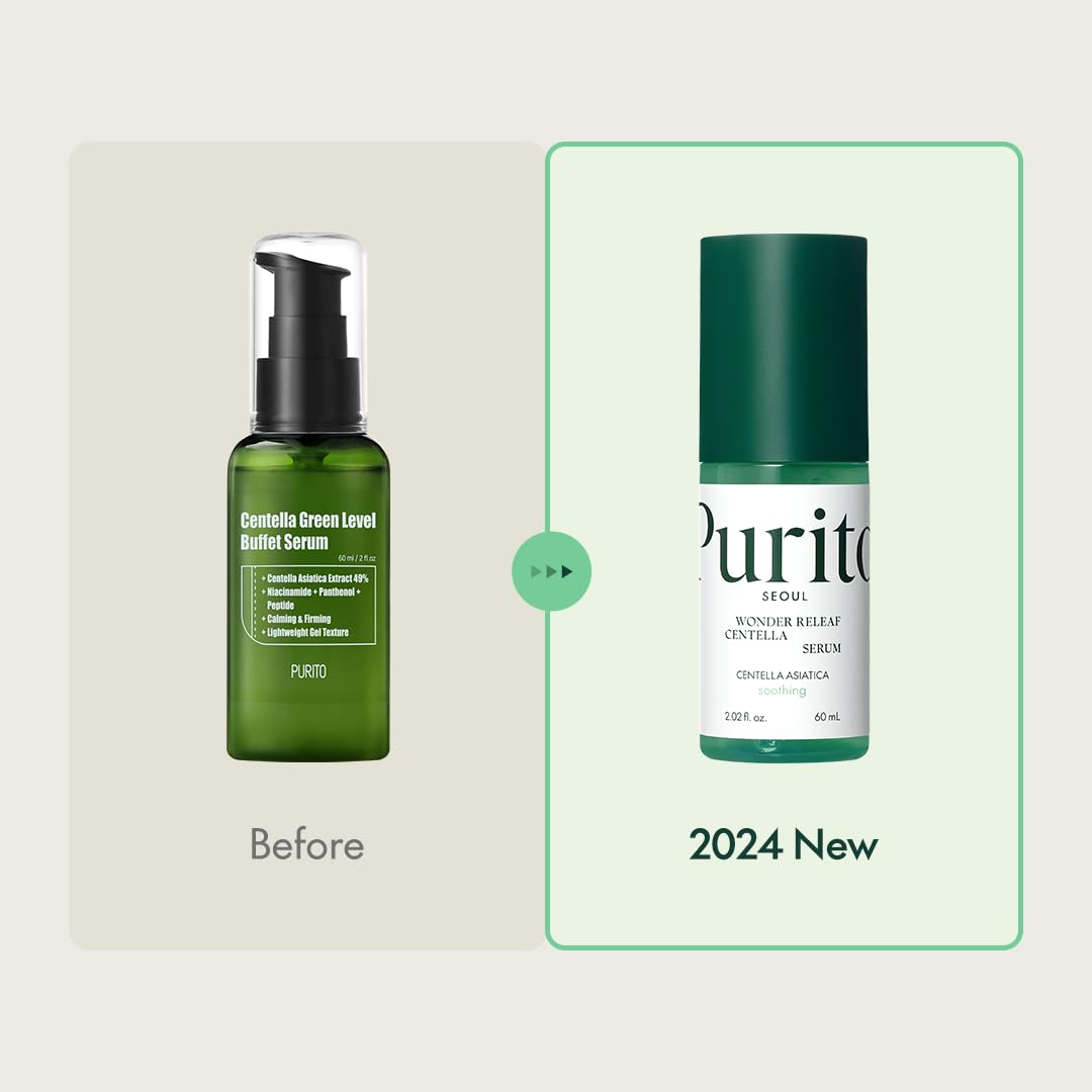 PURITO Centella Unscented Serum for Sensitive Skin, 60mL