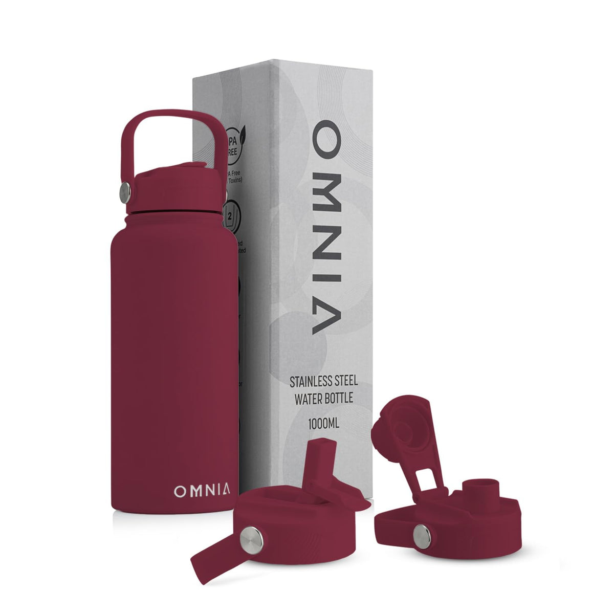 Vacuum Insulated Stainless Steel Water Bottle, 2 Lids (Straw & Spout) Leakproof, BPA-Free, Reusable Flask Ideal for Travel and Outdoors (Gradient Purple - 750 ml)