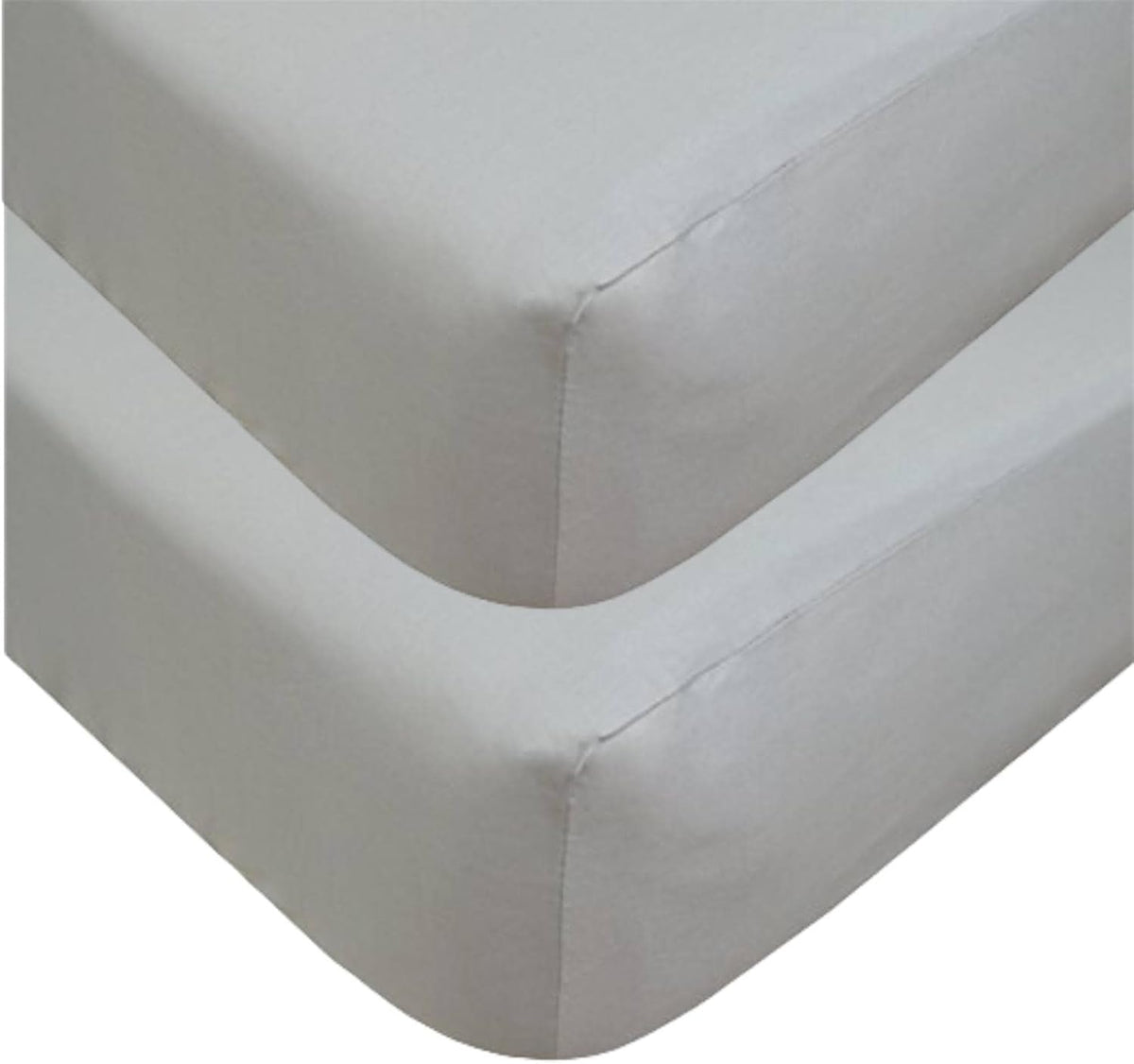Pack of 2 Crib Fitted Sheets - 100% Jersey Cotton Next2Me Crib Sheets 50x85 cm - Compatible with Next2Me Cribs (Pack of 2 - Grey)