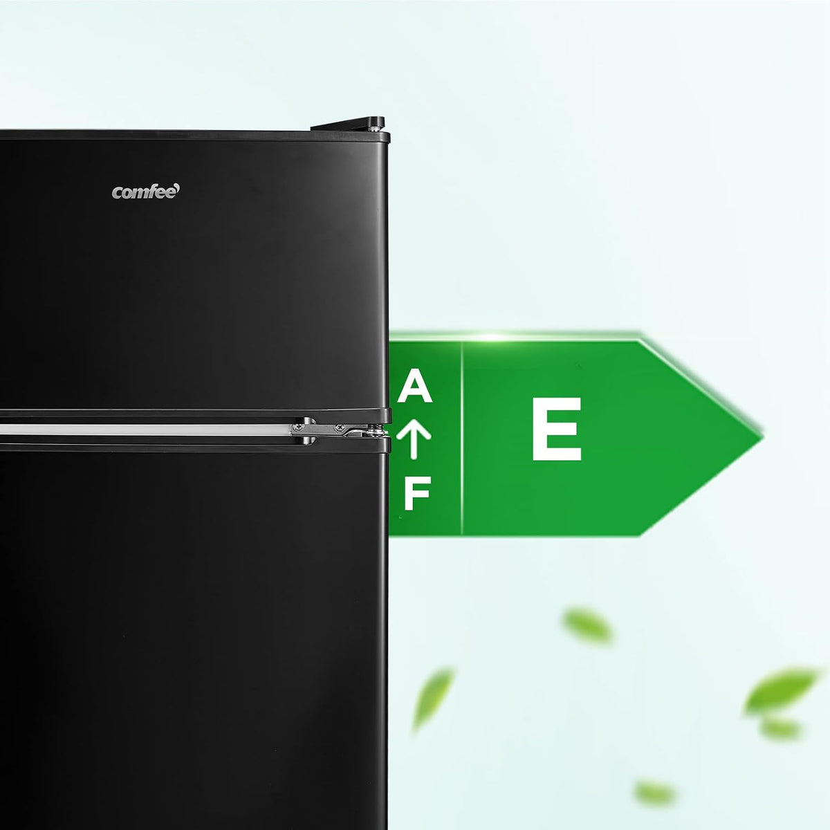 COMFEE' 87L Under Counter Fridge Freezer, Reversible Door, RCT87BL2(E)