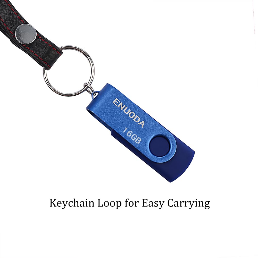 ENUODA Memory Stick 128GB USB 2.0 Flash Drives Swivel Design Storage Thumb Drive Pen Drive (Black)