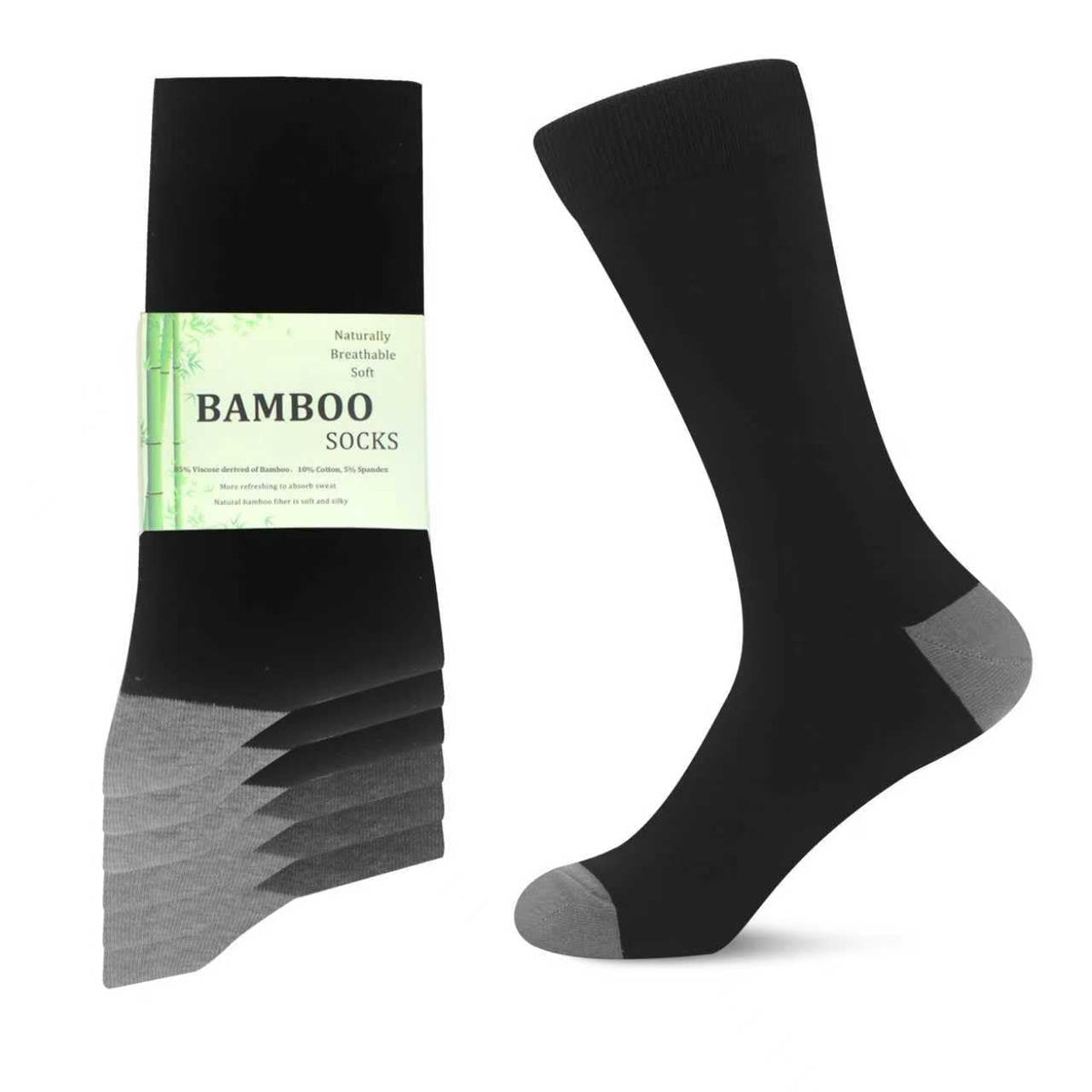 WeciBor Men's Bamboo Seamless Socks 6/12 Pack