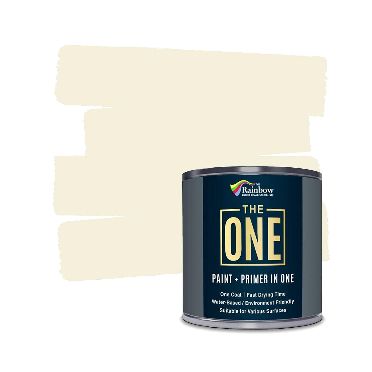 THE ONE All-In-One Paint & Primer - Black Matt, 250 ml | Multi-Surface 1 Coat Formula | Easy Indoor & Outdoor Decorating for Home & Garden Walls, Floors & Furniture | Durable, Water-Based & Low VOC