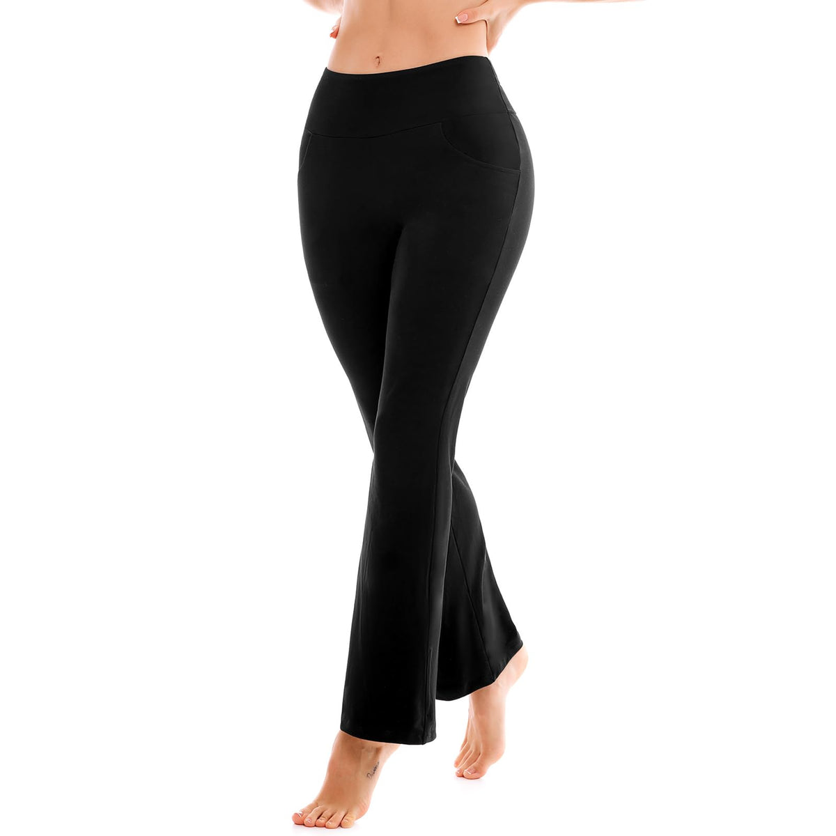 SINOPHANT Yoga Pants for Women Flared Leggings High Waisted Bootcut Trousers Womens Gym Wide Leg Workout Stretchy