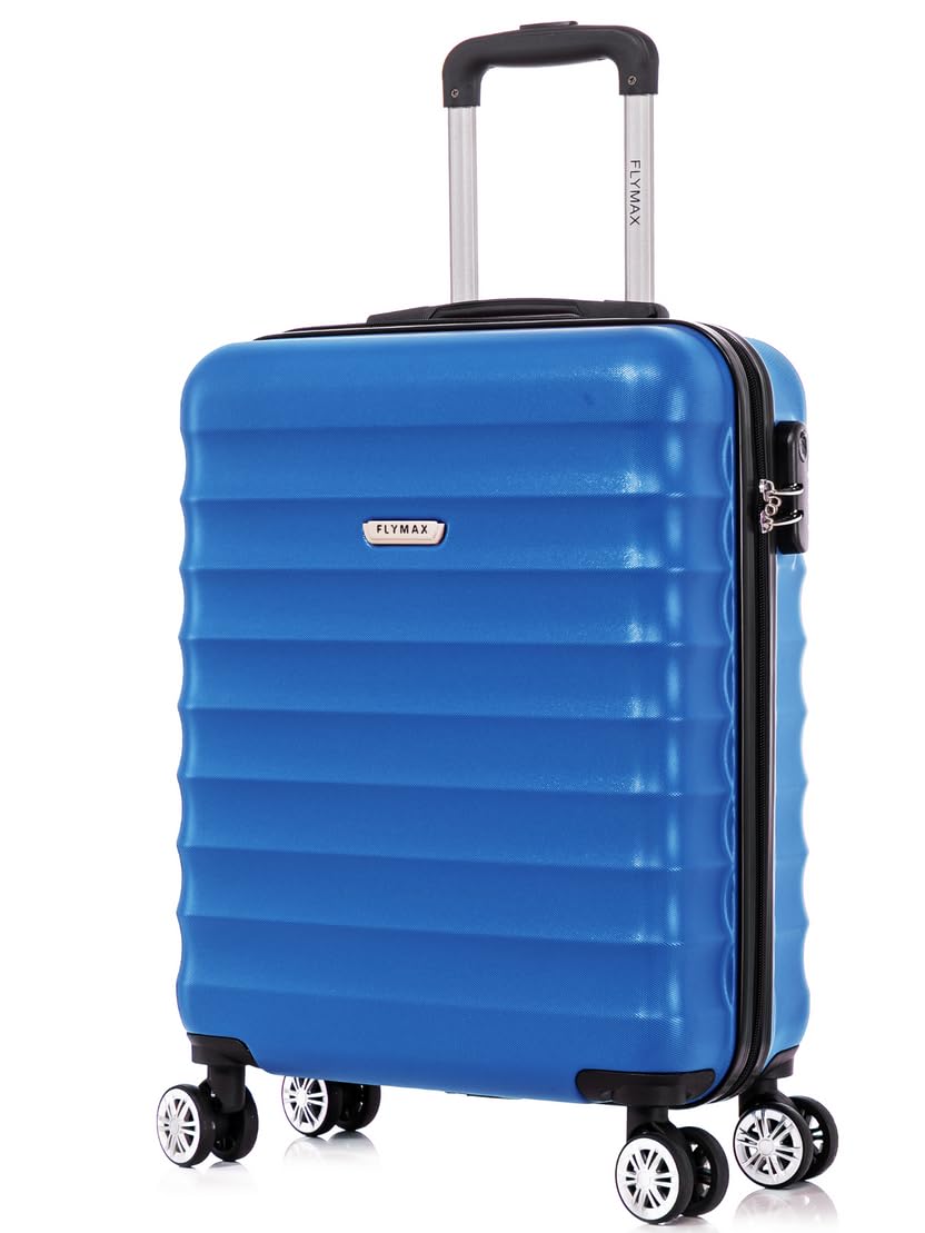 FLYMAX 55x40x20 Ryanair Cabin Bag Hand Luggage Lightweight Suitcase Approved Carry on Luggage Case 2.5KG 40L Royal