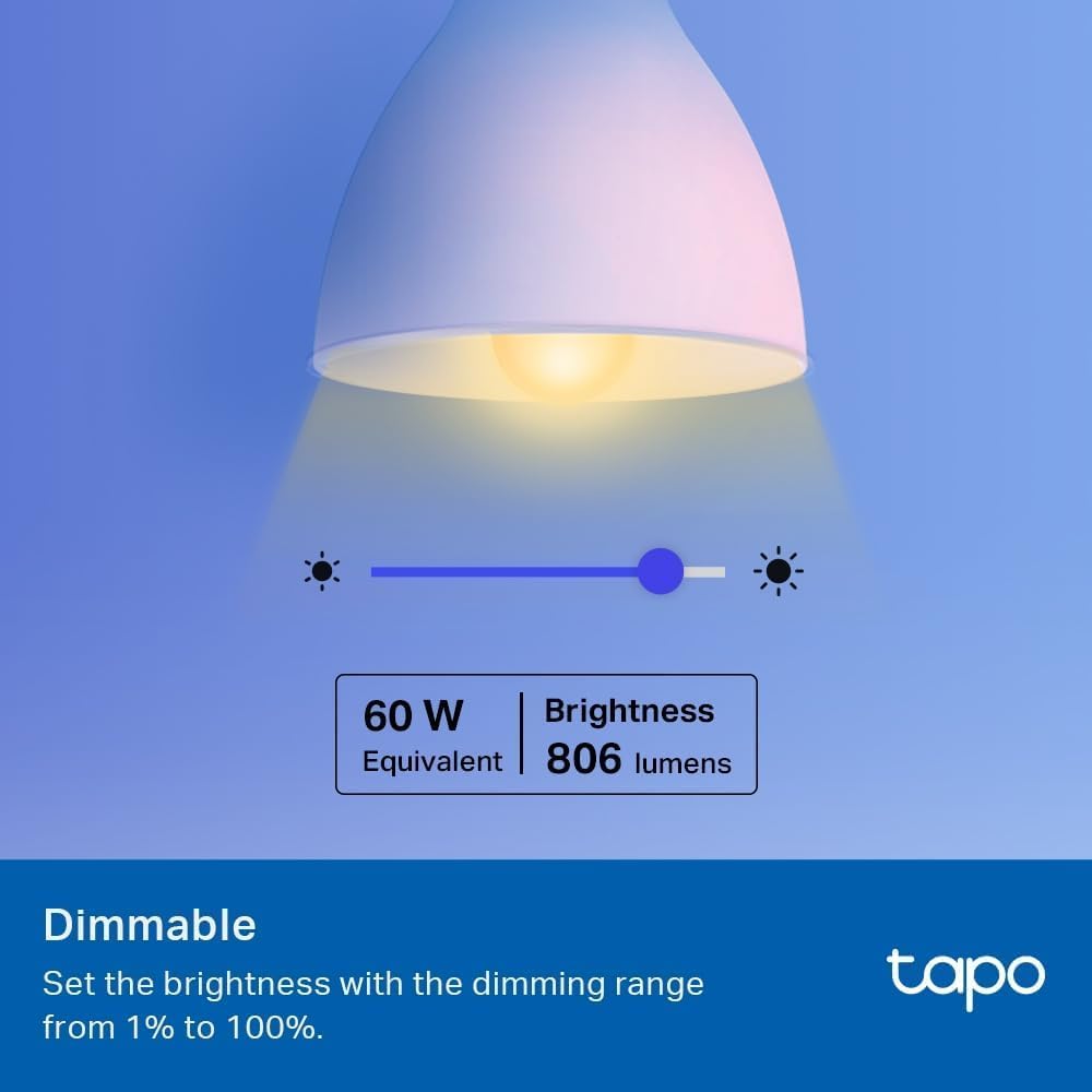 Tapo L530B(2-Pack) B22 Smart Bulb Multicolour Dimmable LED Light Bulb