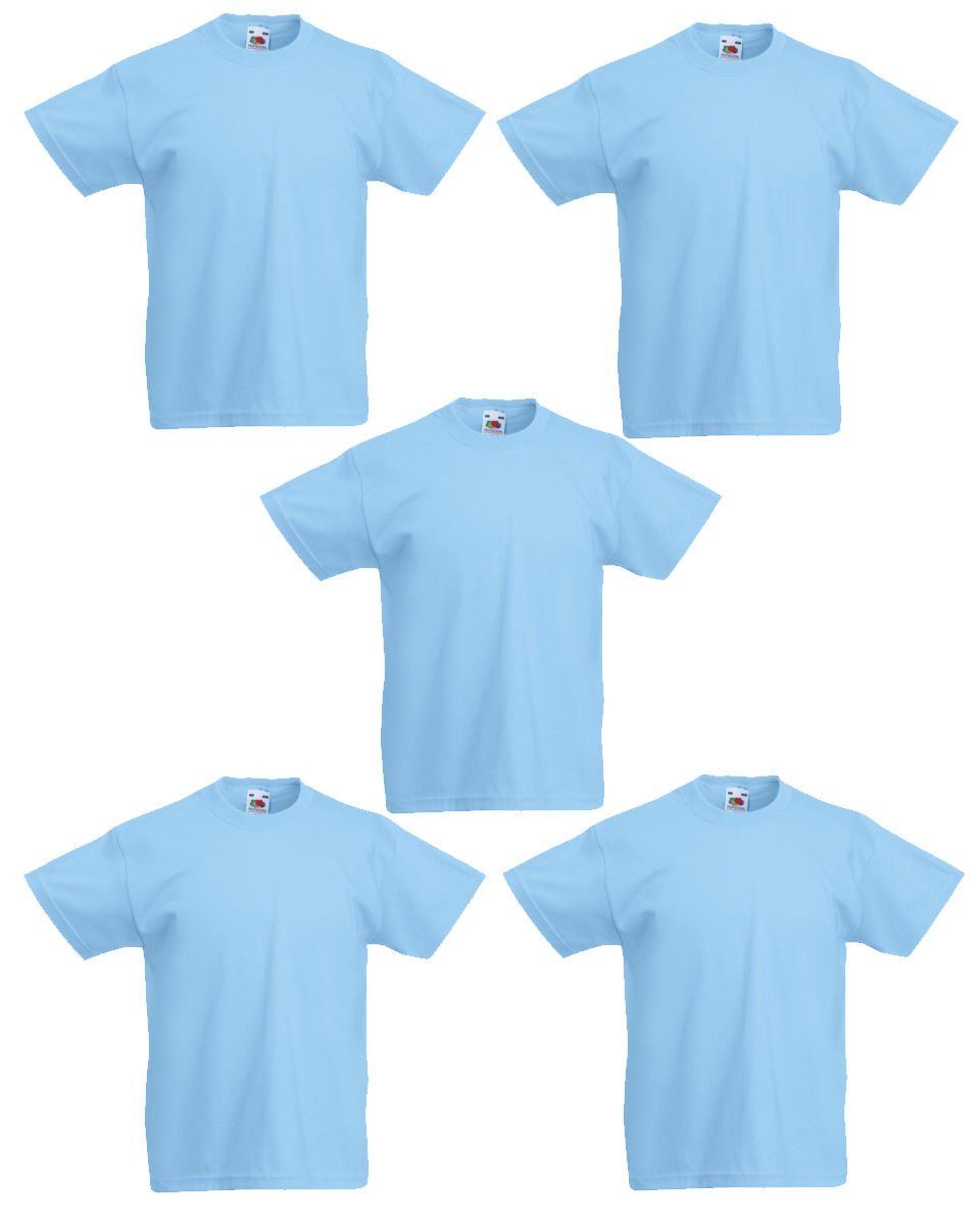 Fruit of the Loom Unisex Kids Kid's Original T T-Shirt (Pack of 5)