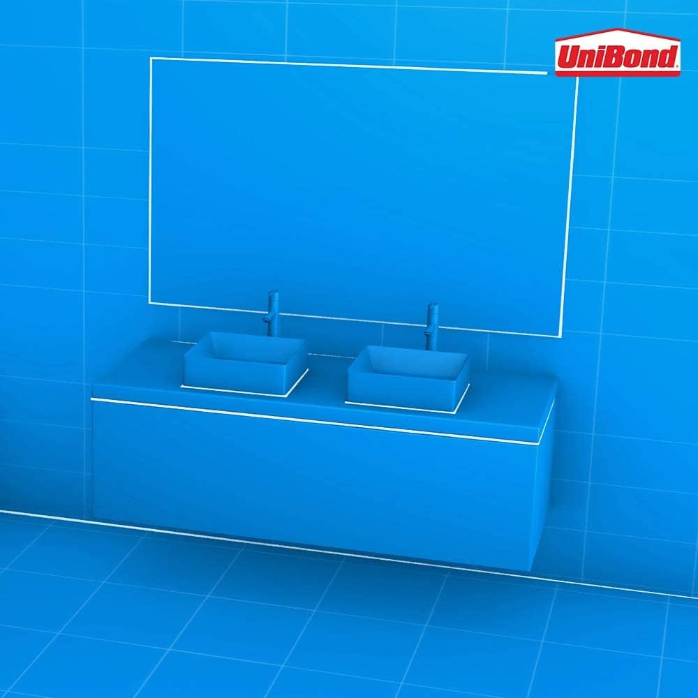 UniBond Bath & Kitchen Sealant, Mould Resistant White Silicone, 1 x 104 g