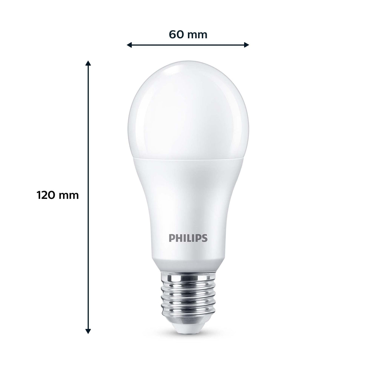 PHILIPS LED Frosted A67 Light Bulb 3 Pack [Warm White 2700K - E27 Edison Screw] 100W, Non Dimmable. for Home Indoor Lighting