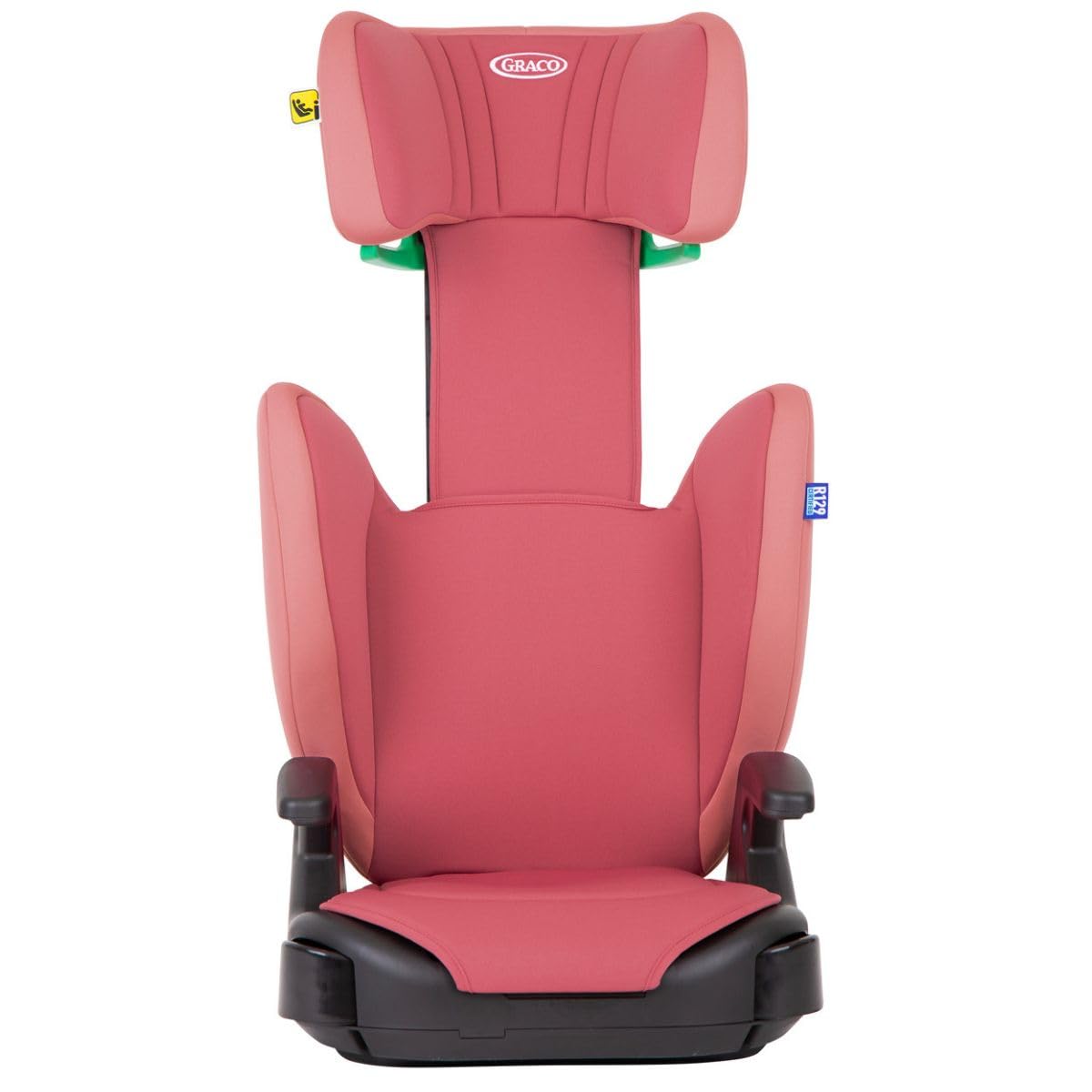 Graco Junior Maxi i-Size R129 Highback Booster car seat with cupholders, Suitable from 100-150cm (approx. 3.5 to 12 years), Midnight fashion