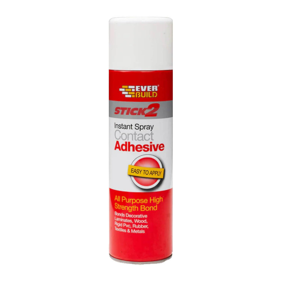 Everbuild Stick 2 All Purpose High Bond Strength Contact Spray Adhesive – Premium Grade – Internal and External Use – 500 ml