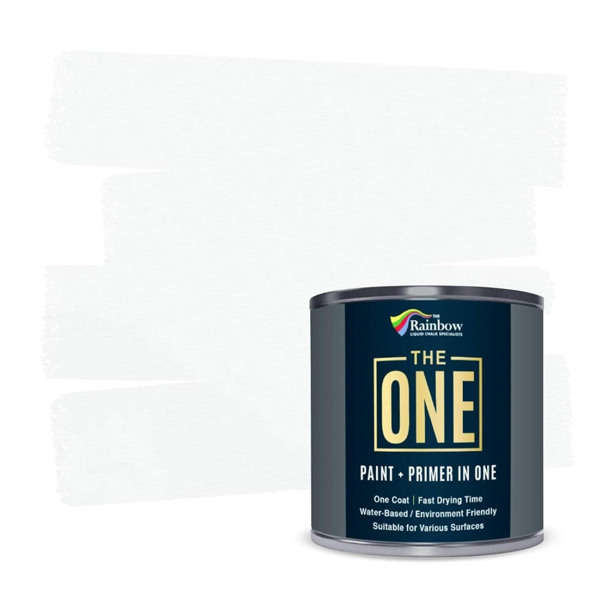 THE ONE All-In-One Paint & Primer - Black Matt, 250 ml | Multi-Surface 1 Coat Formula | Easy Indoor & Outdoor Decorating for Home & Garden Walls, Floors & Furniture | Durable, Water-Based & Low VOC