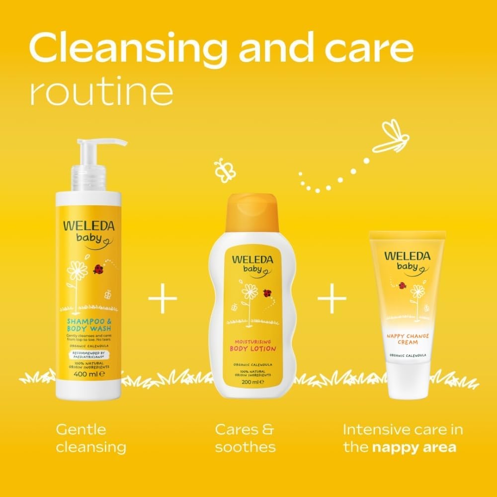Weleda Baby Calendula Shampoo & Body Wash 2-in-1 Sensitive 200 ml