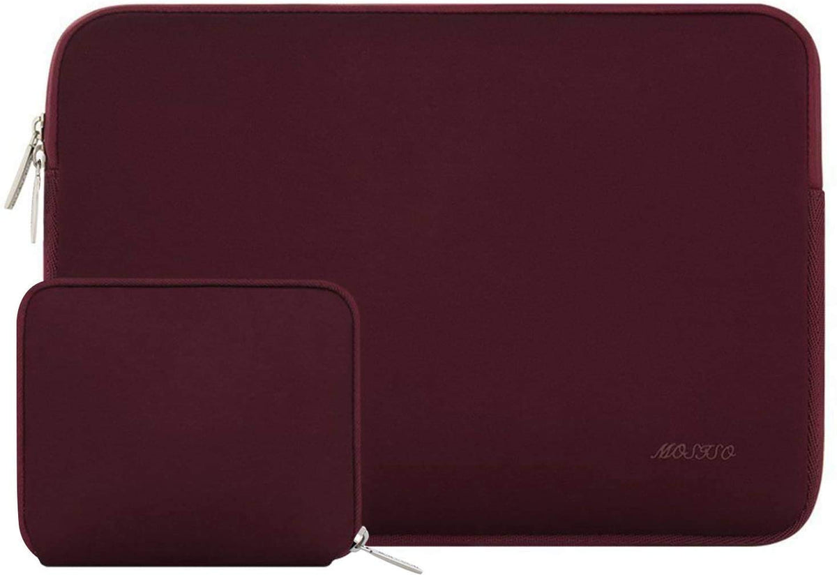 MOSISO 13 inch Laptop Case Neoprene Sleeve with Small Bag,Dusty Rose