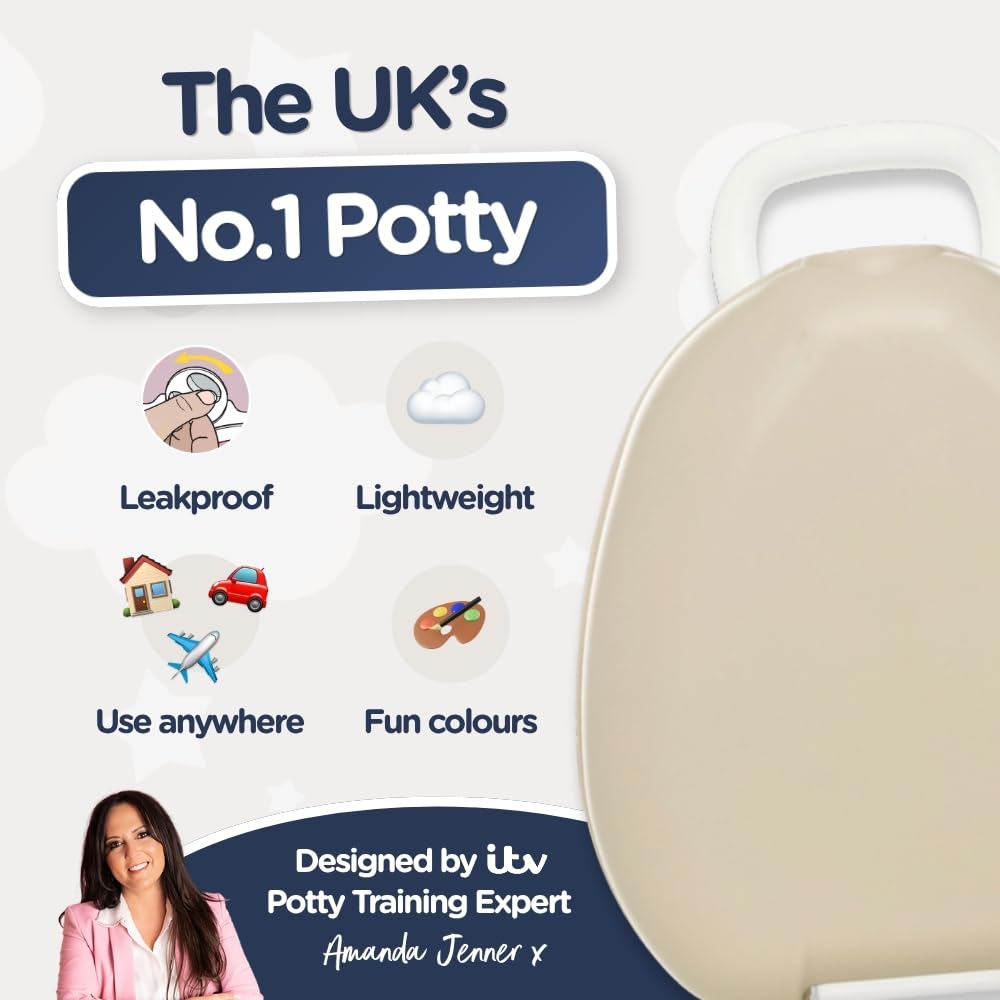 My Carry Potty - Travel Potty, Award-Winning Portable Toddler Toilet Seat for Kids to Take Everywhere (Ladybird)