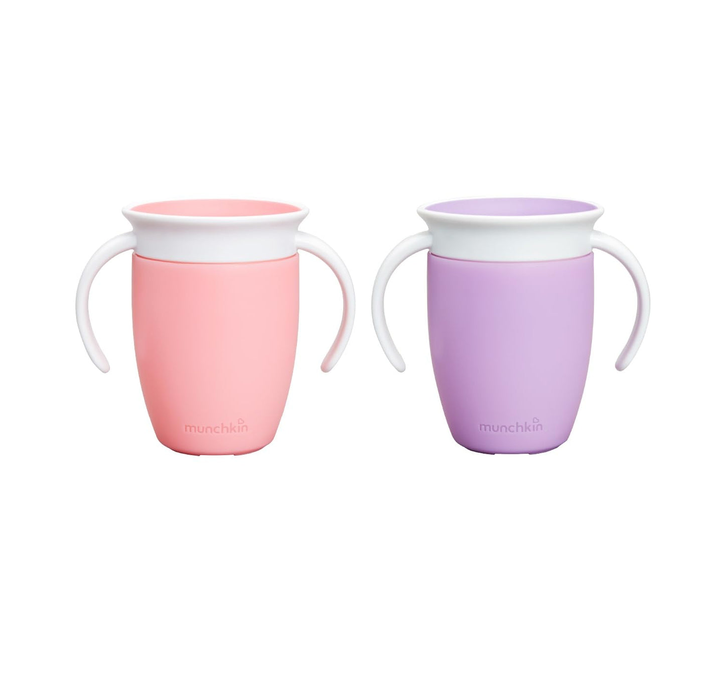 Munchkin Miracle 360 Sippy Cup | Trainer Toddler BPA Free Baby & Toddler Cups w.Handles | Non Spill | Dishwasher Safe Baby | Leakproof | 6+ Months| 7oz/207ml | 2 Pack | Blue/Green